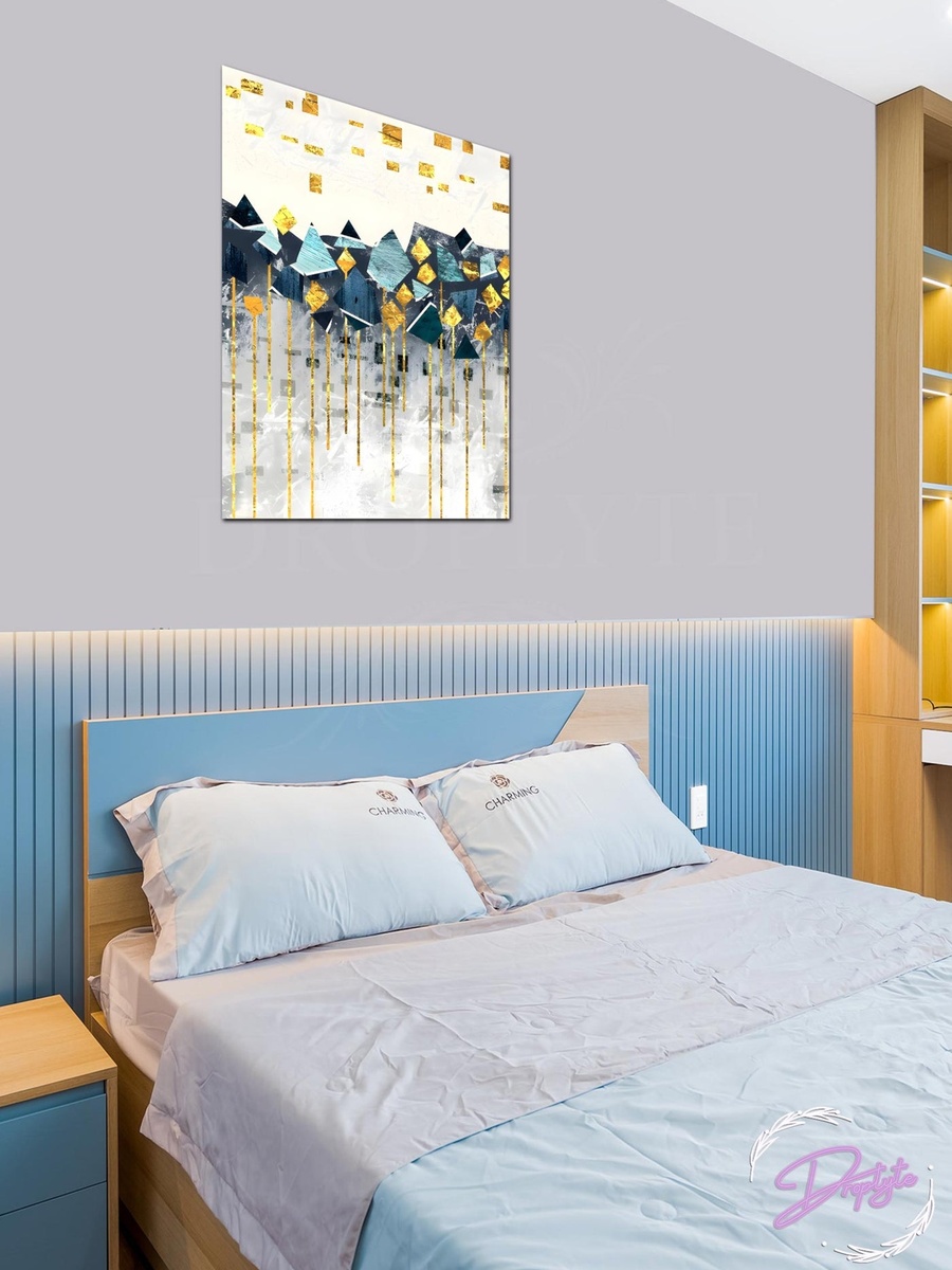 Multicolor Abstract Digital Painting Decorative Wall Art, 40cm x 60cm