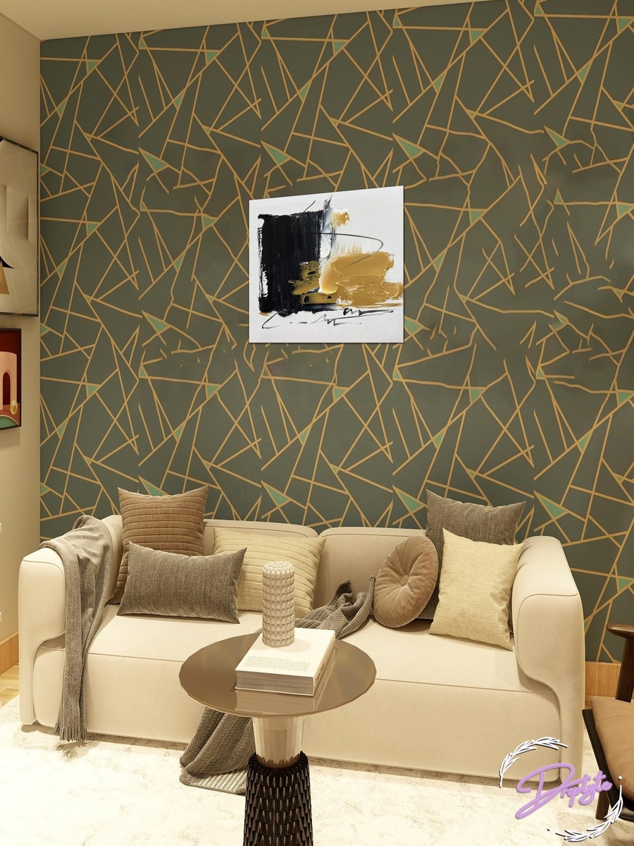 Multicolor Abstract Painting Canvas Decorative Wall Art, 30cm x 30cm
