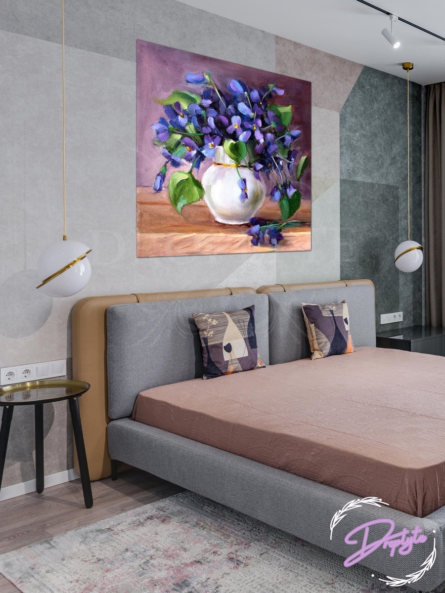 Multicolor Flowers Bouquet Painting Decorative Wall Art, 30cm x 30cm