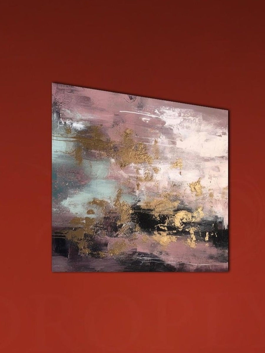 Multicolor Abstract Painting Decorative Wall Art, 30cm x 30cm