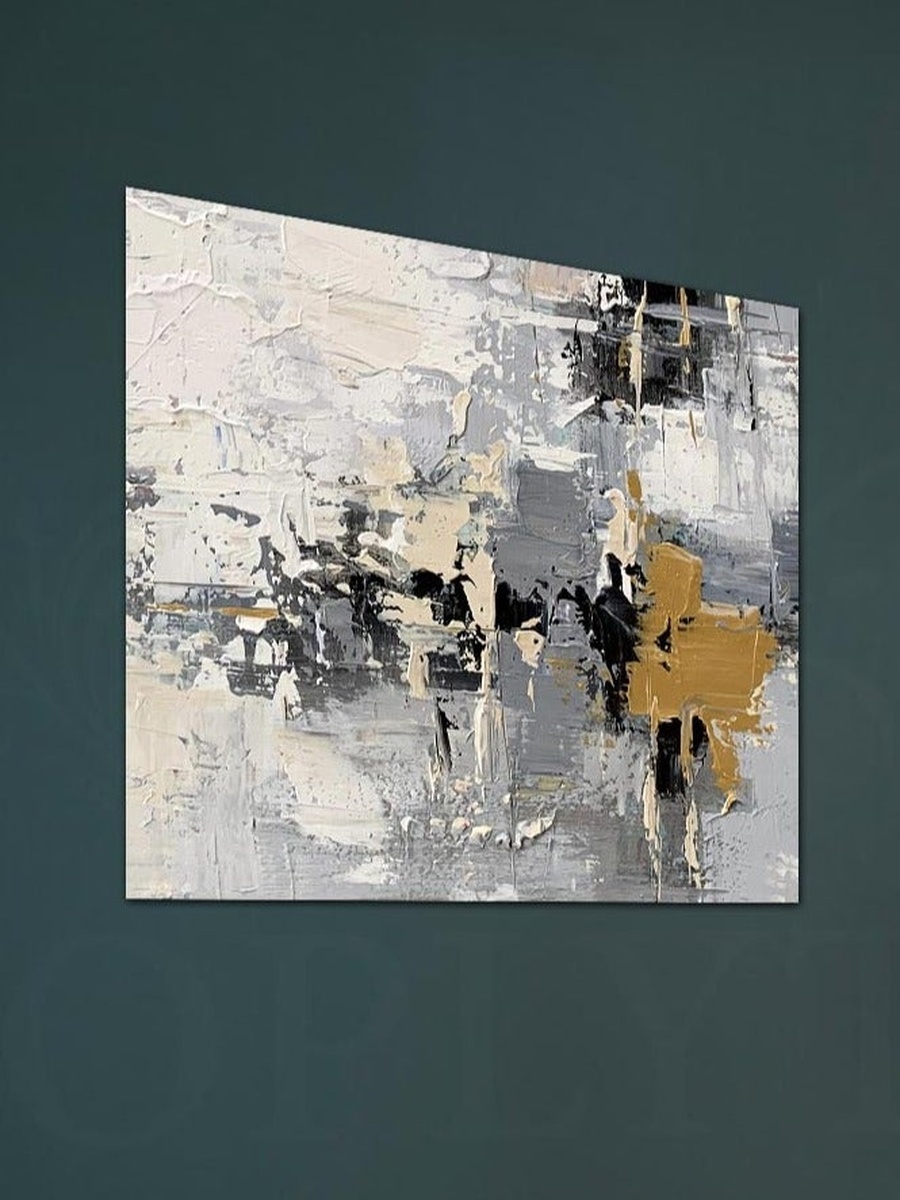 Multicolor Abstract Painting Canvas Decorative Wall Art, 30cm x 30cm