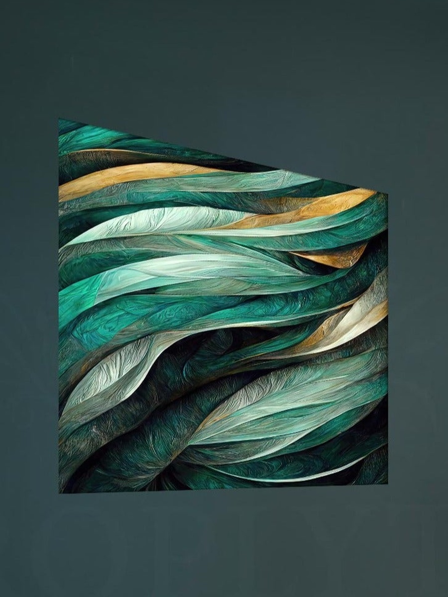 Multicolor Abstract Painting Canvas Wall Art, 50cm x 50cm