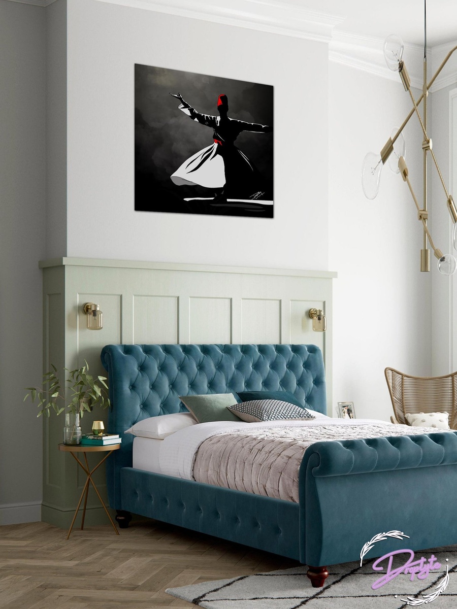 Sufi Dervish Canvas Wall Art, 50cm x 50cm