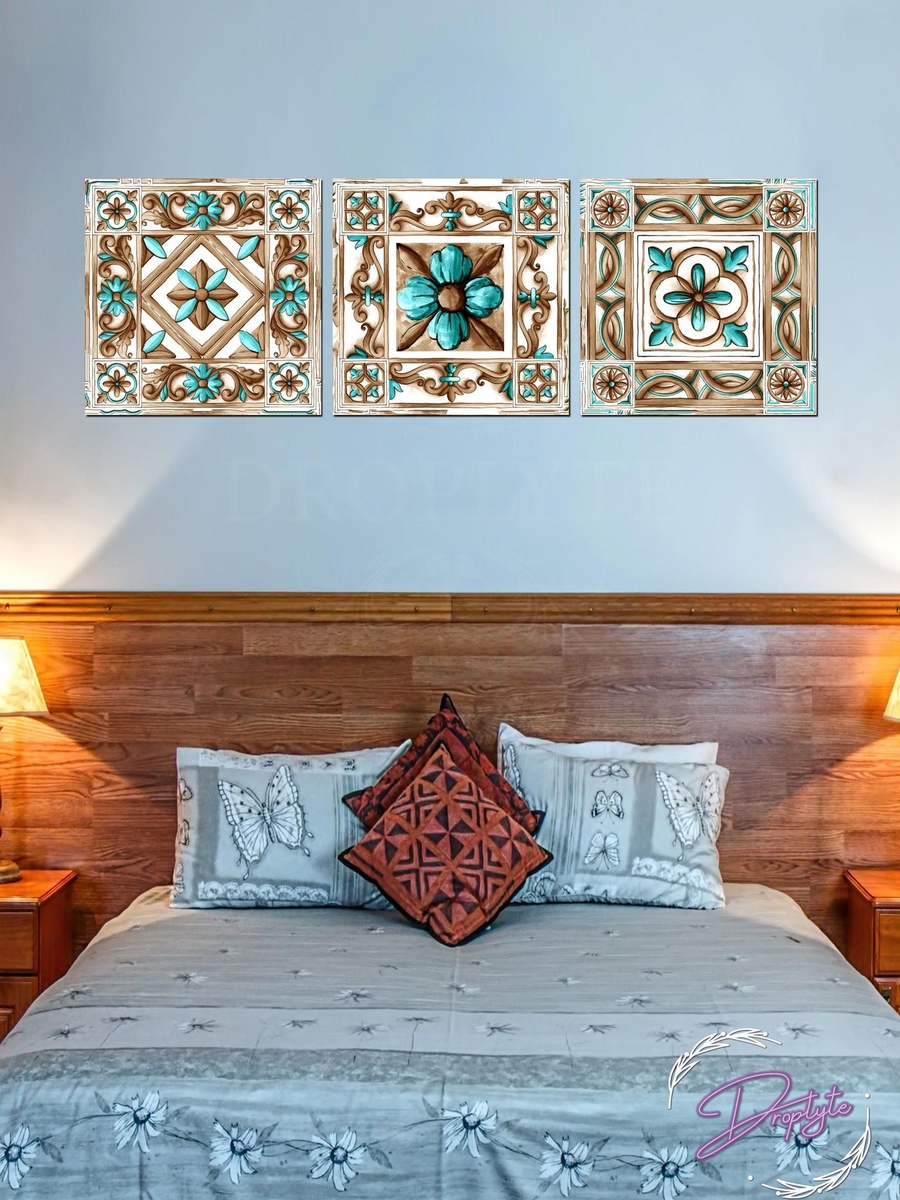 3-Piece Vintage Art Design Decorative Wall Art 90cm x 30cm