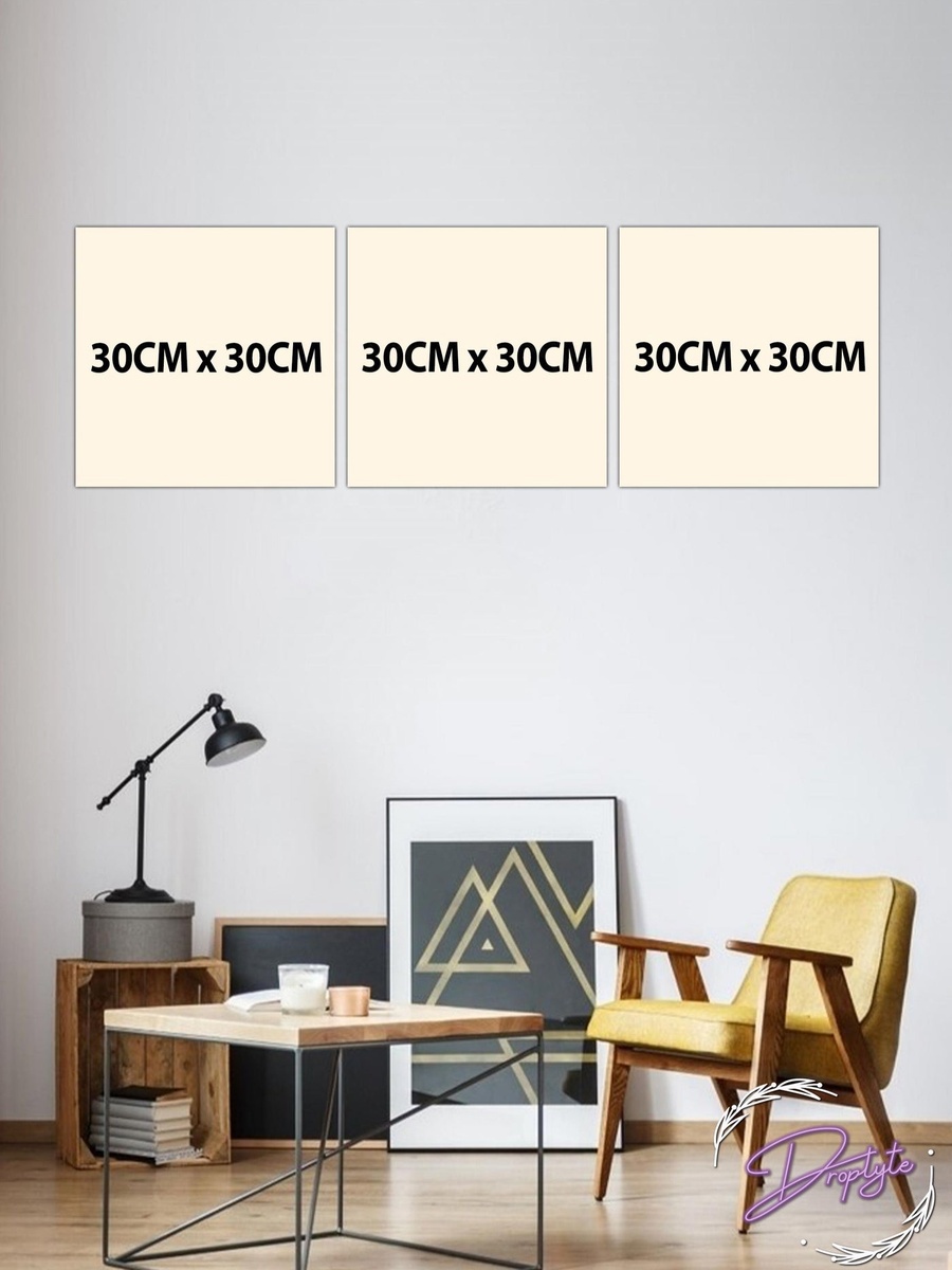 3-Piece Vintage Art Design Decorative Wall Art 90cm x 30cm