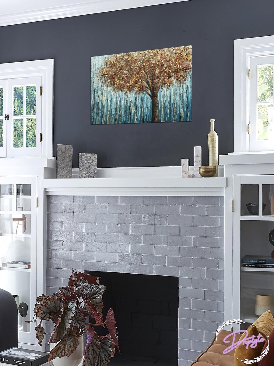Multicolor Abstract Tree Painting Decorative Wall Art, 40cm x 30cm