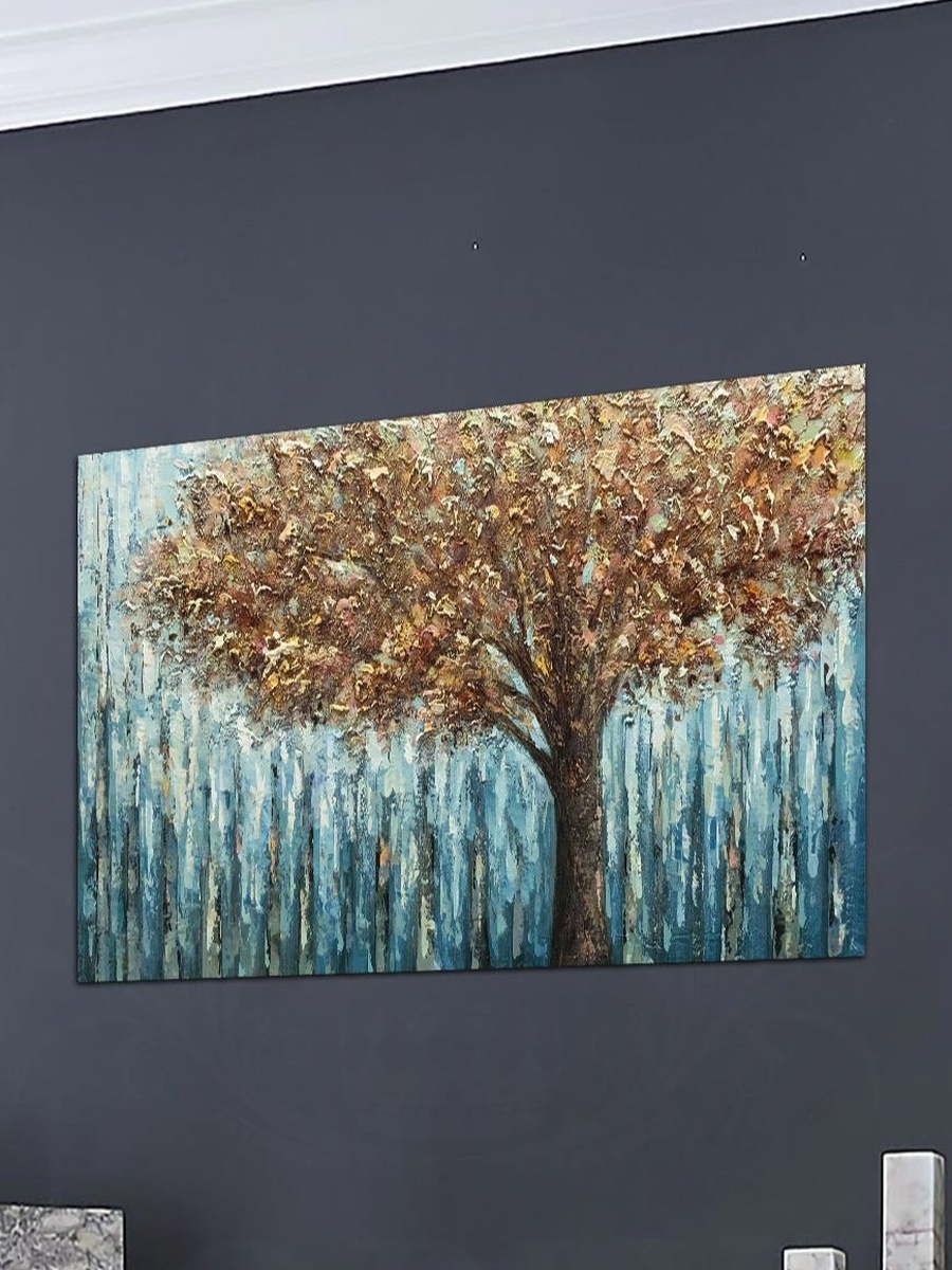 Multicolor Abstract Tree Painting Decorative Wall Art, 40cm x 30cm
