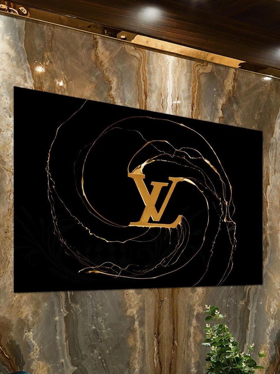 LV Marble Logo Decorative Wall Art, 60cm x 40cm