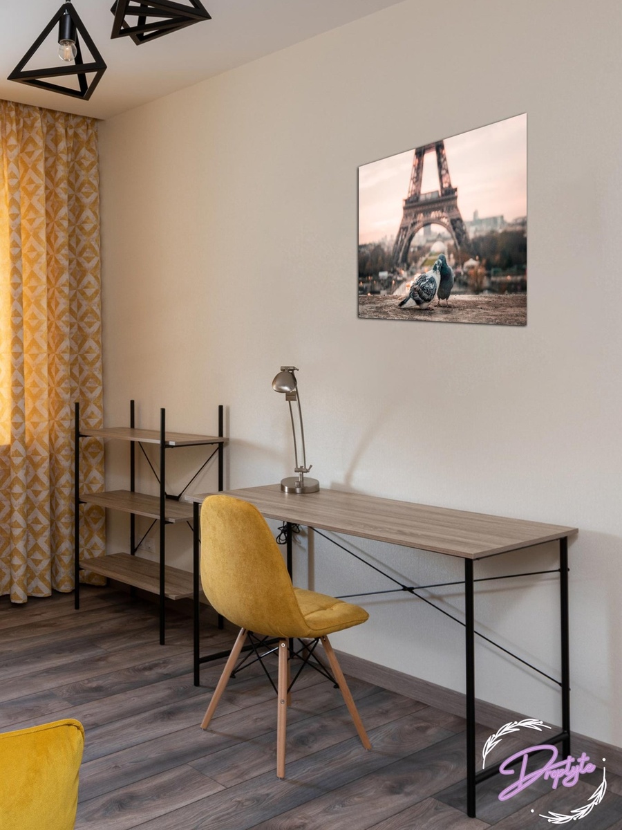 Love Birds in the Paris Decorative Wall Art, 50cm x 50cm