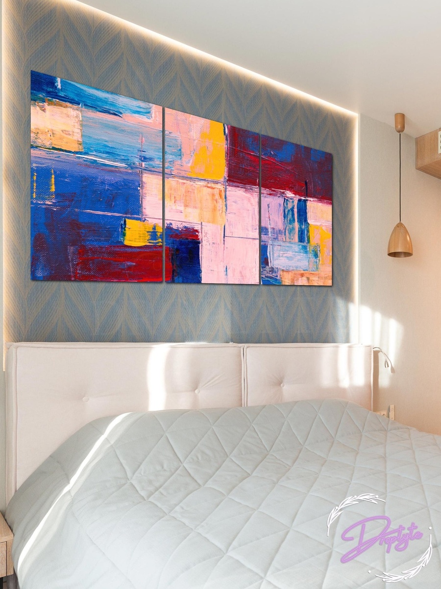 3-Piece Multicolor Abstract Painting Decorative Wall Art, 120cm x 60cm
