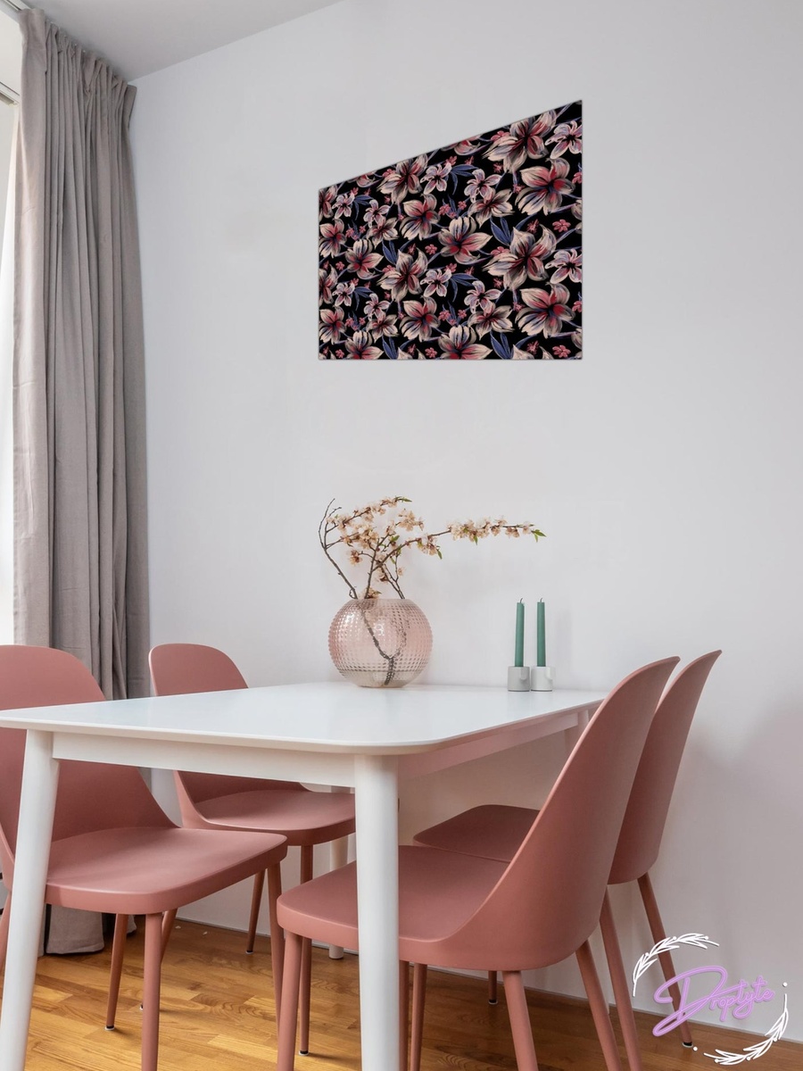 Multicolor Floral Pattern Decorative Wall Art, 60cm x 40cm