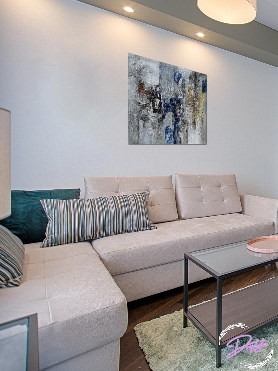 Abstract Painting Canvas Wall Art, 50cm x 50cm