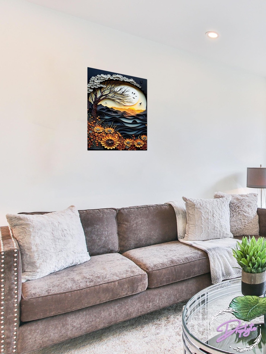 Beautiful Nature Wall Art Canvas with Wooden Frame, 30cm x 40cm