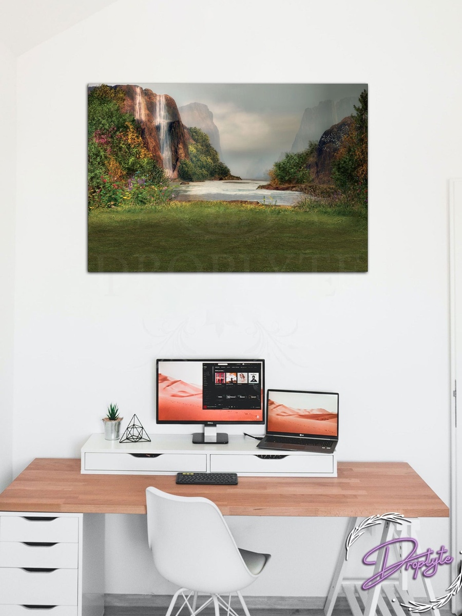 Beautiful Landscape Painting Decorative Wall Art Canvas with Wooden Frame, 60cm x 40cm