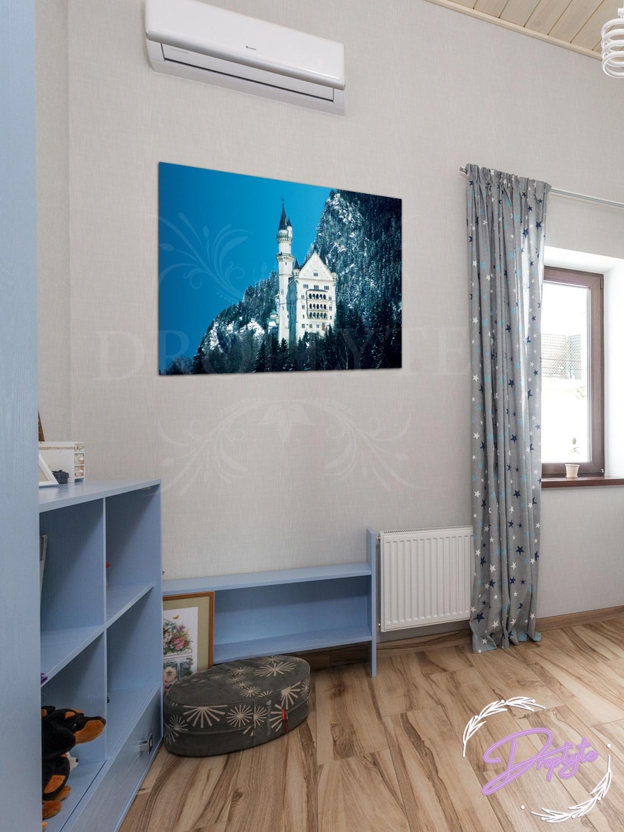 Beautiful Building Wall Art Canvas with Wooden Frame, 40cm x 30cm