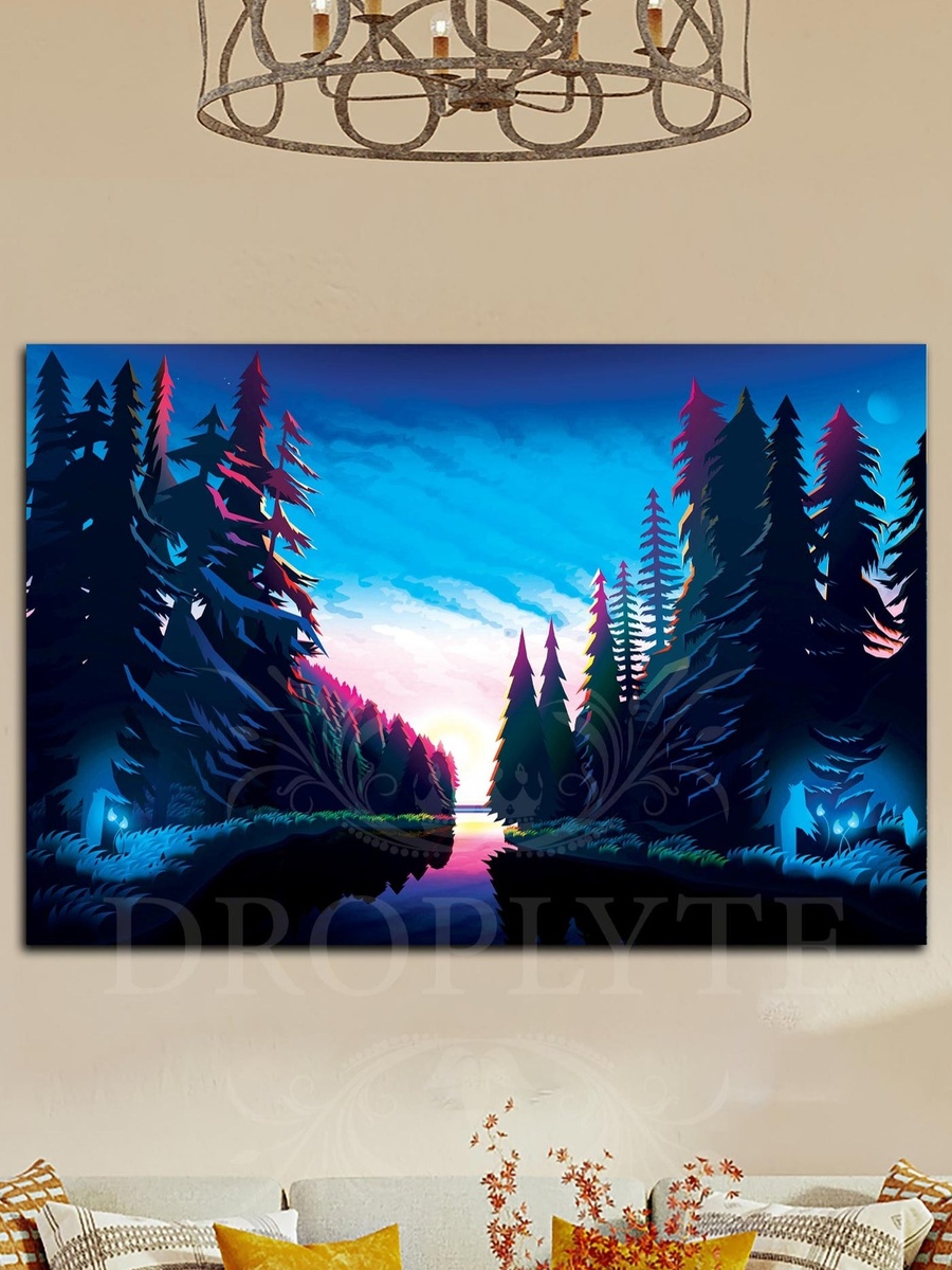 Beautiful Nature Wall Art Canvas with Wooden Frame, 60cm x 40cm