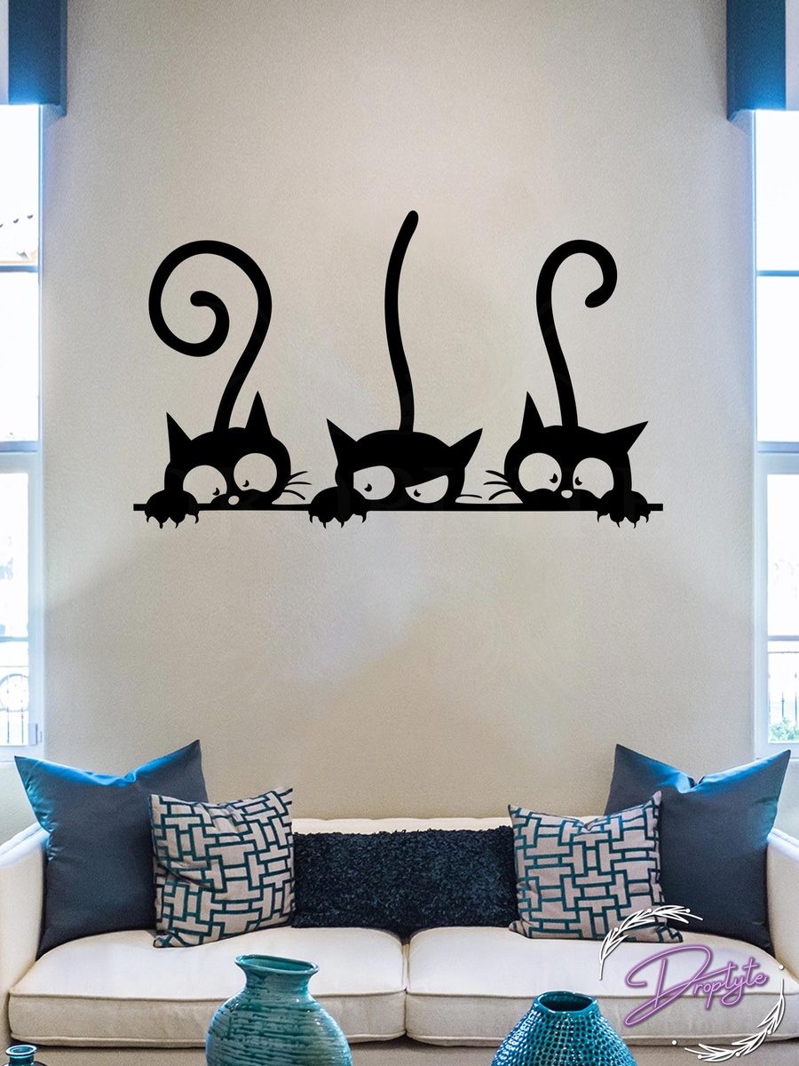 Diy Art Cute Cat Wall Stickers