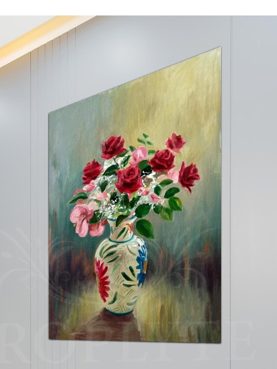 Multicolor Flowers Bouquet Painting Decorative Wall Art, 40cm x 60cm