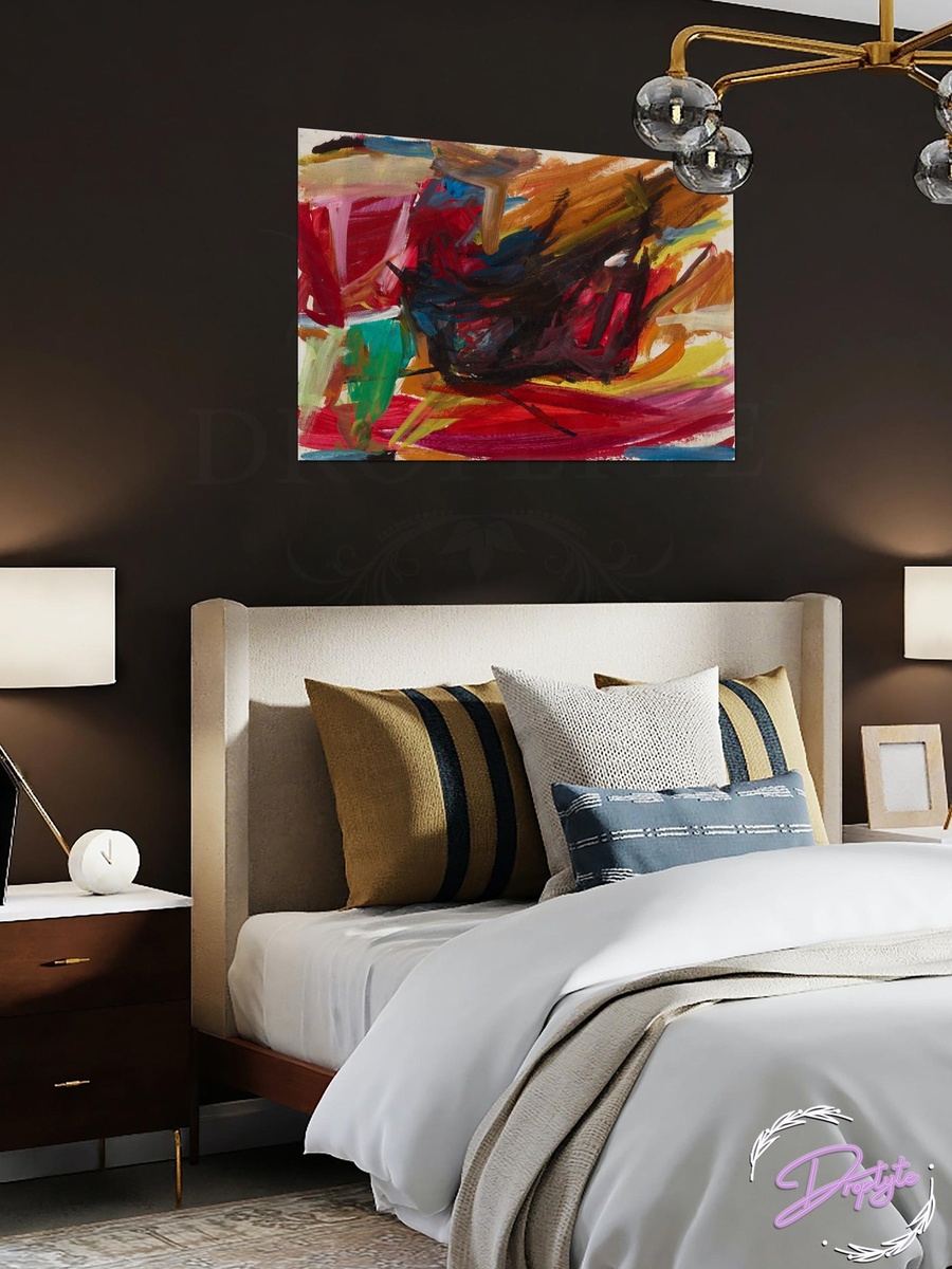 Multicolor Abstract Painting Decorative Wall Art, 60cm x 40cm