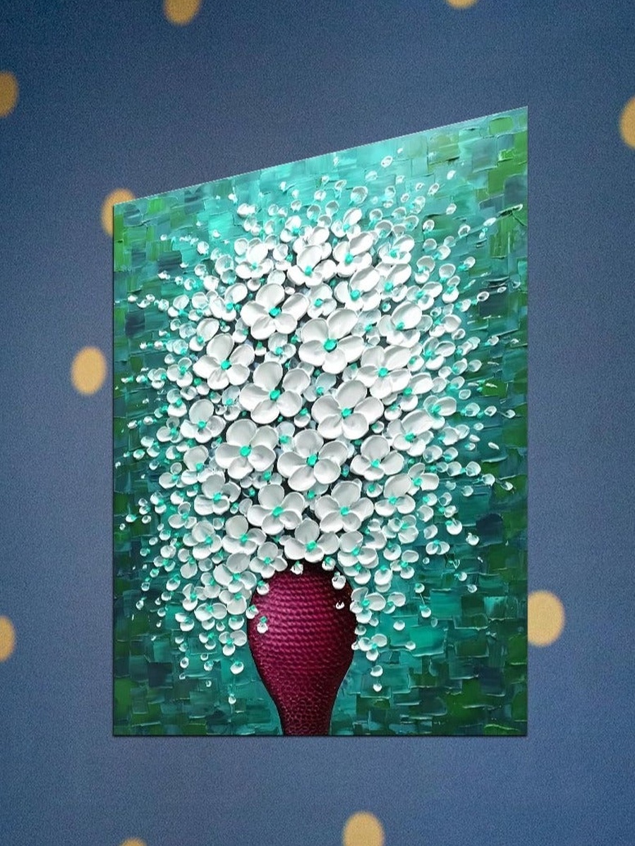 Multicolor Flowers Bouqet Painting Decorative Wall Art, 40cm x 60cm