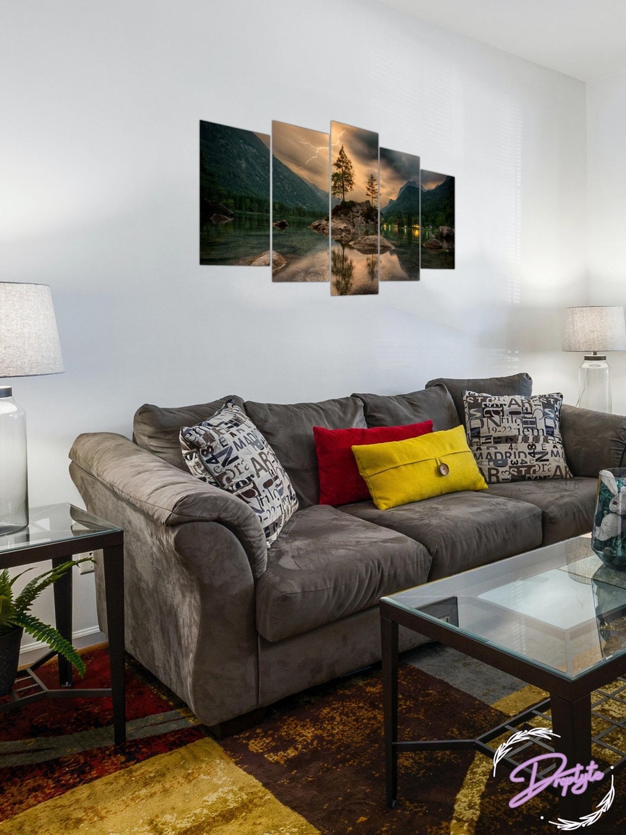5-Piece Multicolor Landscape Decorative Wall Art 100cm x 60cm