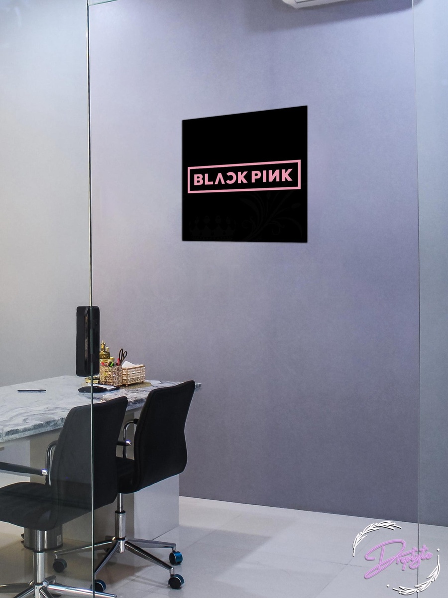Blackpink Logo Decorative Wall Art, 30cm x 30cm