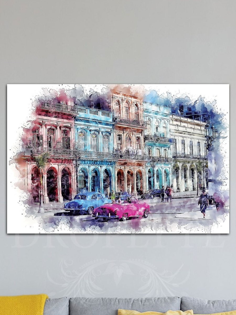 Beautiful Building Painting Decorative Wall Art, 60cm x 40cm