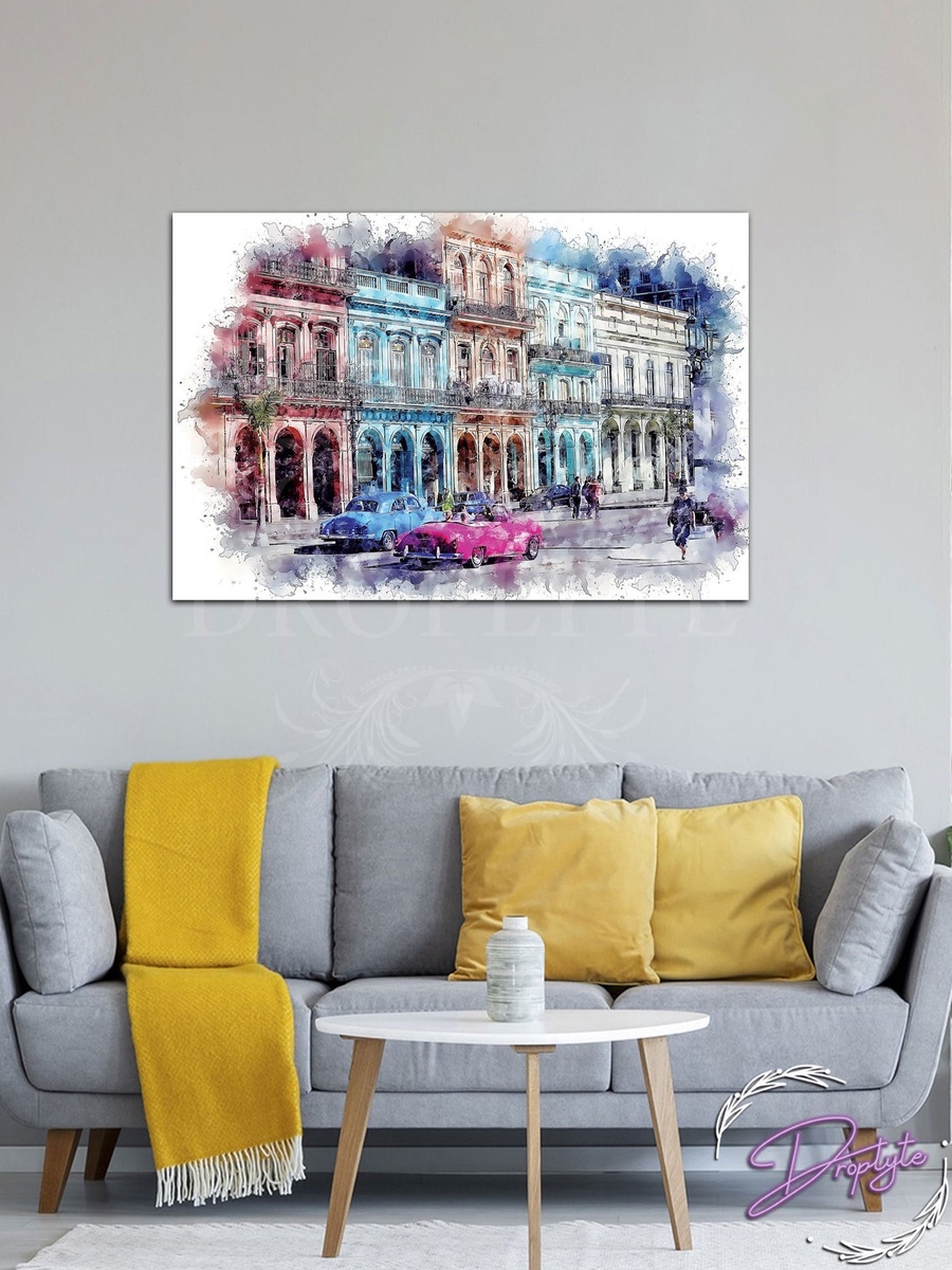 Beautiful Building Painting Decorative Wall Art, 60cm x 40cm