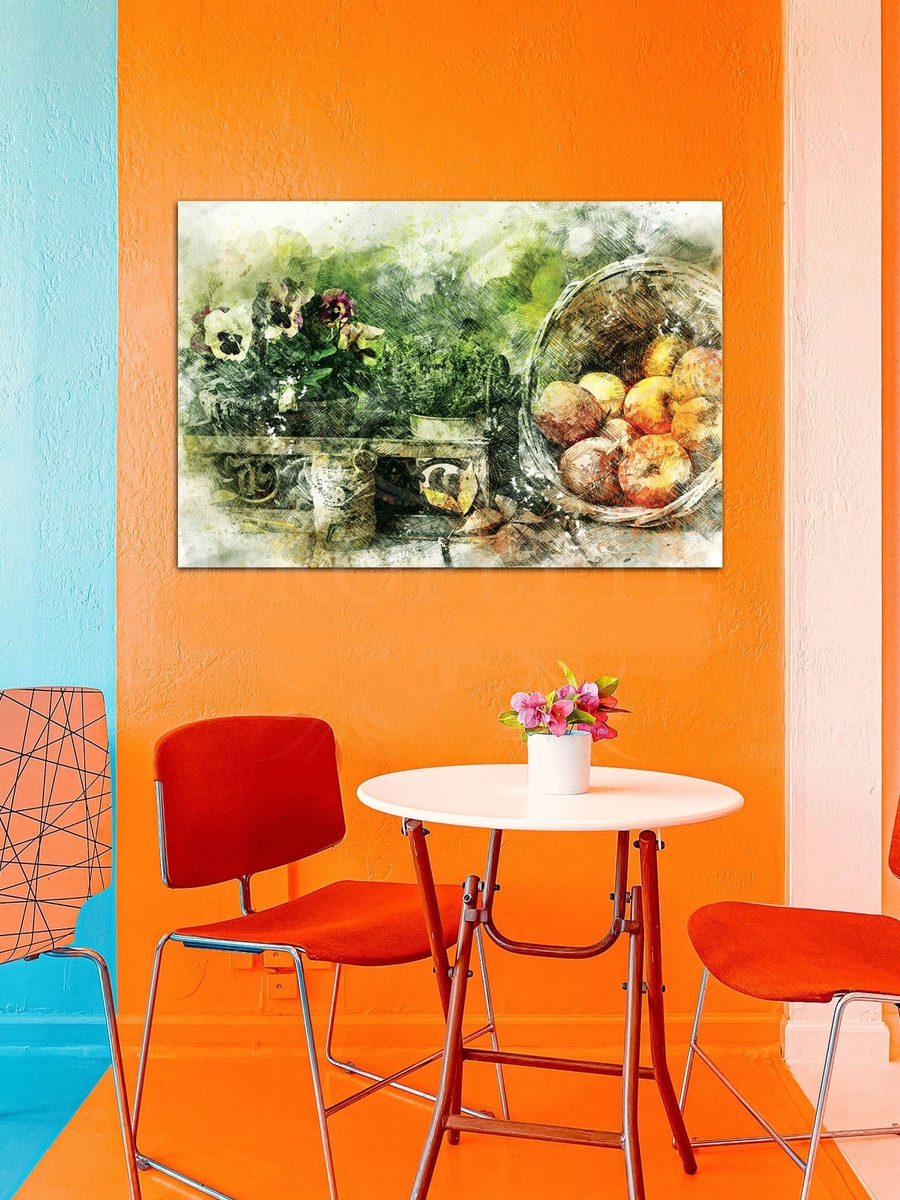 Beautiful Apples Fruit Painting Decorative Wall Art, 60cm x 40cm