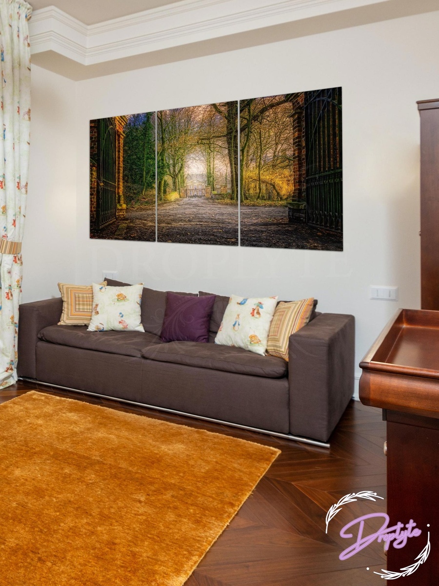 3-Piece Bungalow in the Jungle Decorative Wall Art, 120cm x 60cm