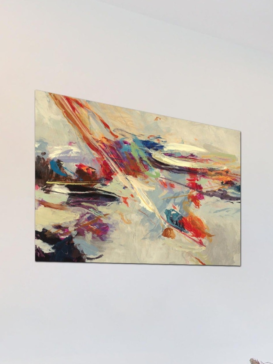 لوحة جدارية ديكورية لرسم تجريدي متعدد الألوان، 60 سم × 40 سم