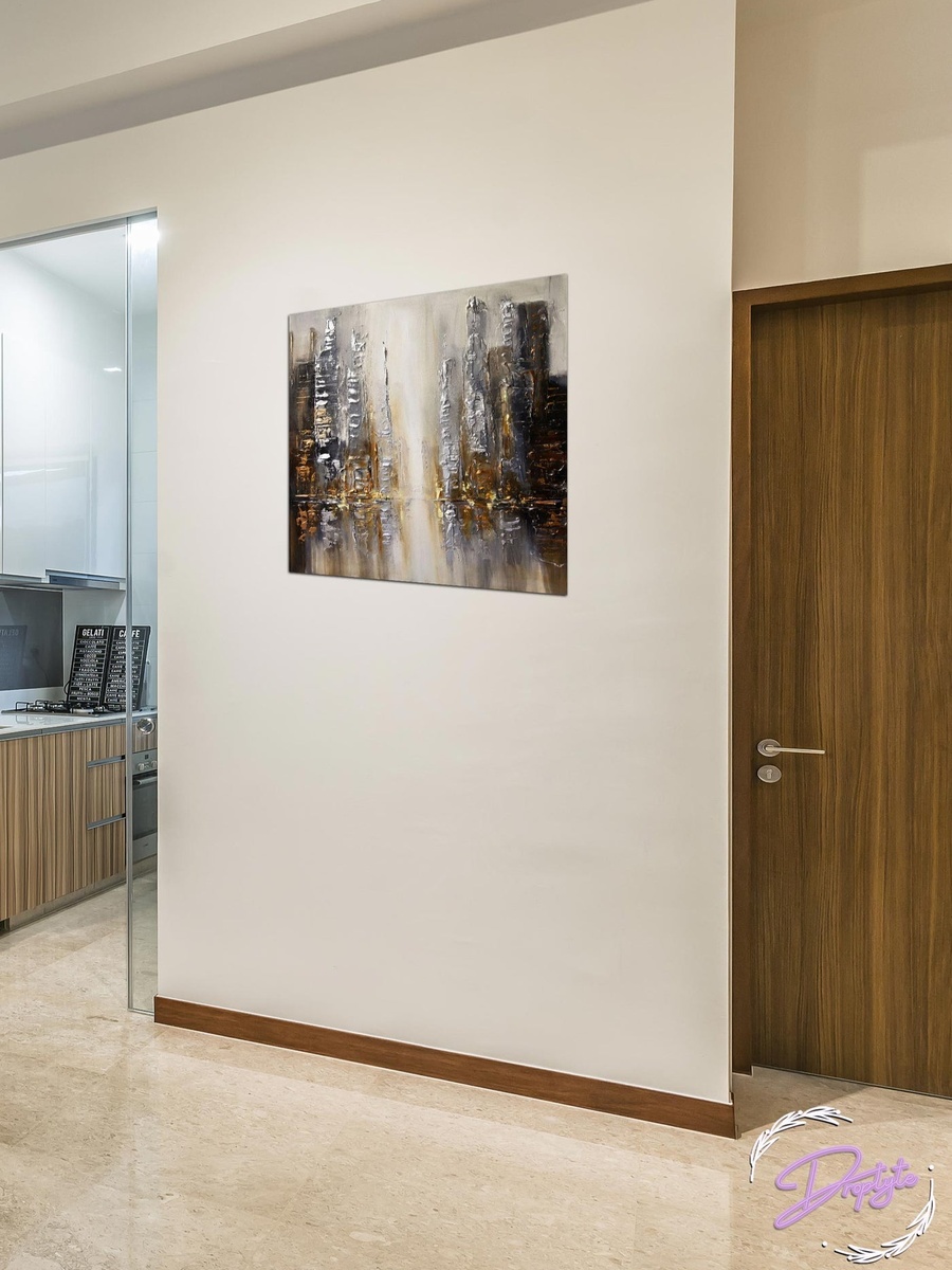 Multicolor Abstract Painting Decorative Wall Art, 50cm x 50cm