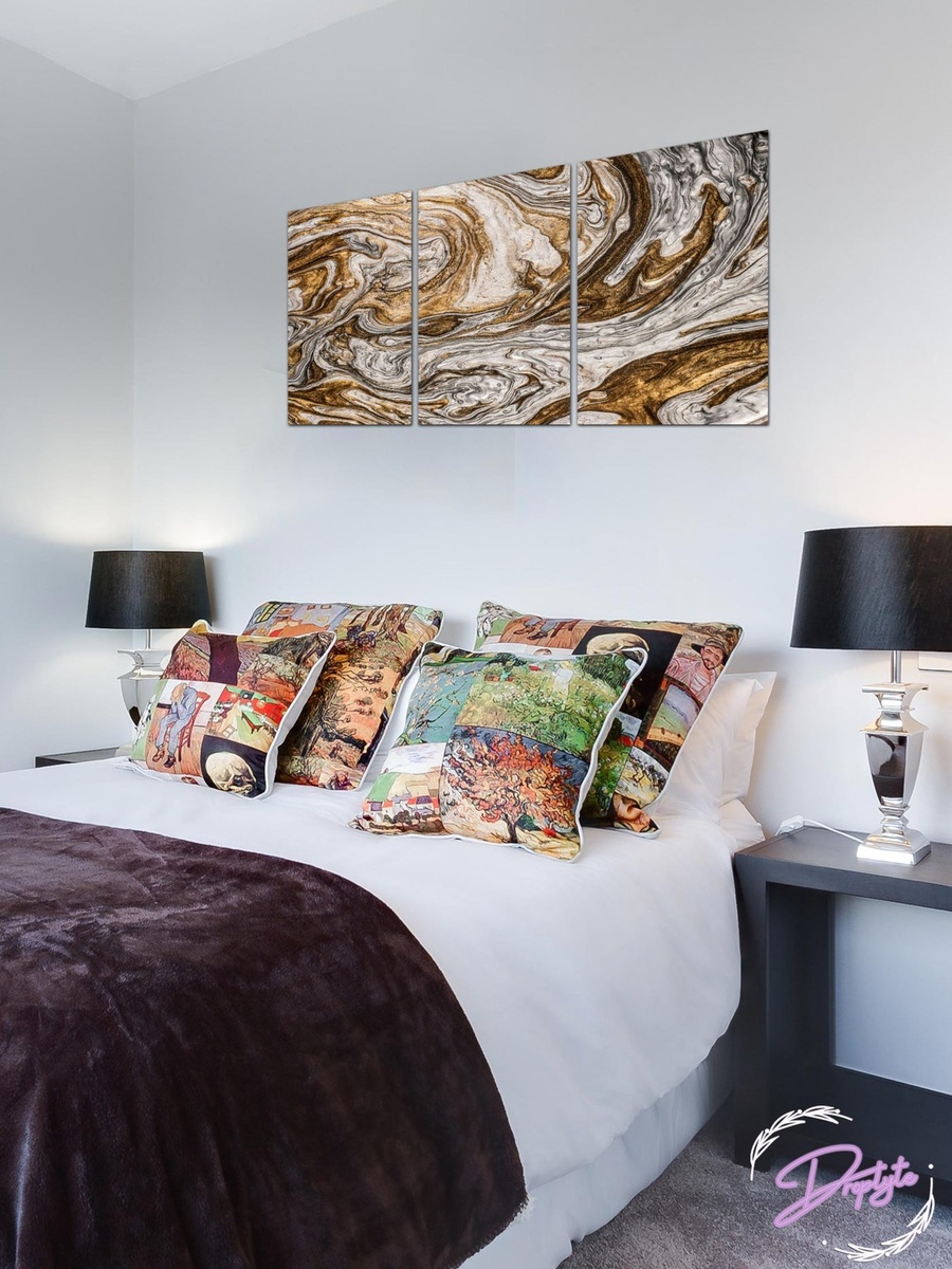 3-Piece Framed Canvas Abstract Painting Wall Art, 120cm x 60cm