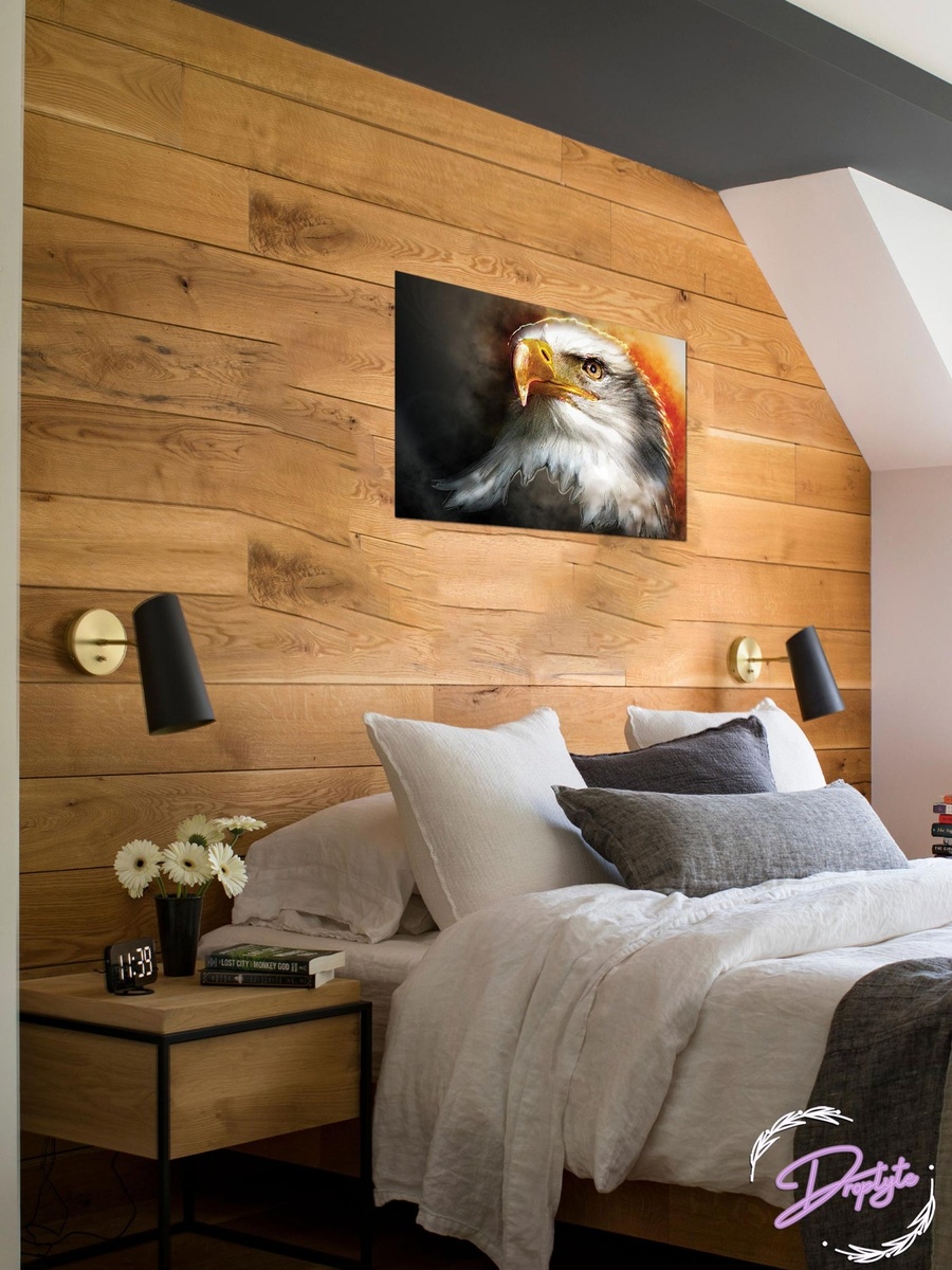 Beautiful Bird Wall Art Canvas with Wooden Frame, 60cm x 40cm