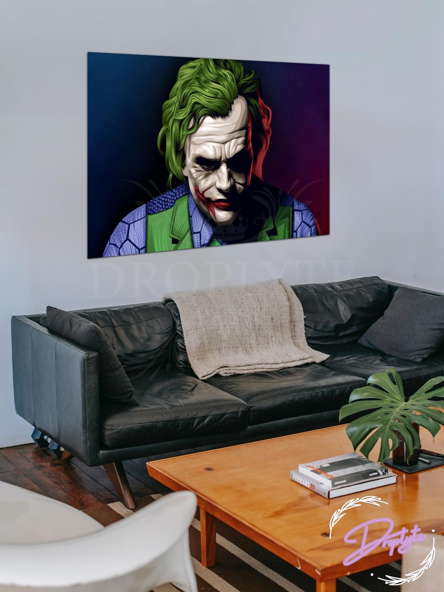 Joker Vector Art Decorative Wall Art, 60cm x 40cm