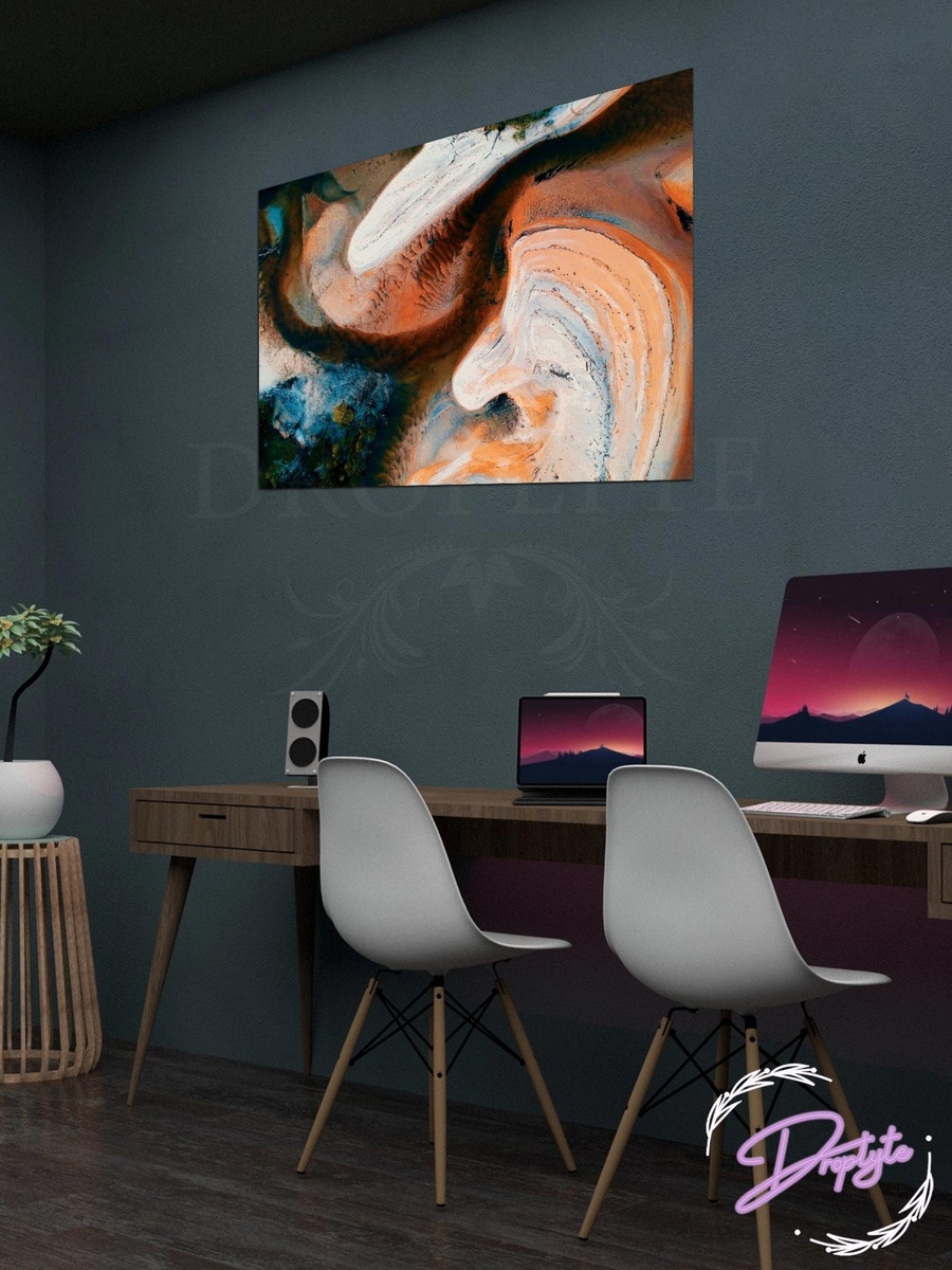 Beautiful Abstract Wall Art Canvas with Wooden Frame, 60cm x 40cm