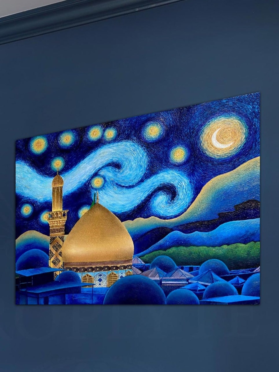 Multicolor Qamar Bani Hashim Abstract Painting Decorative Wall Art, 60cm x 40cm