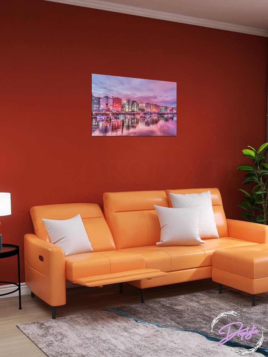 Multicolor City View Decorative Wall Art, 60cm x 40cm