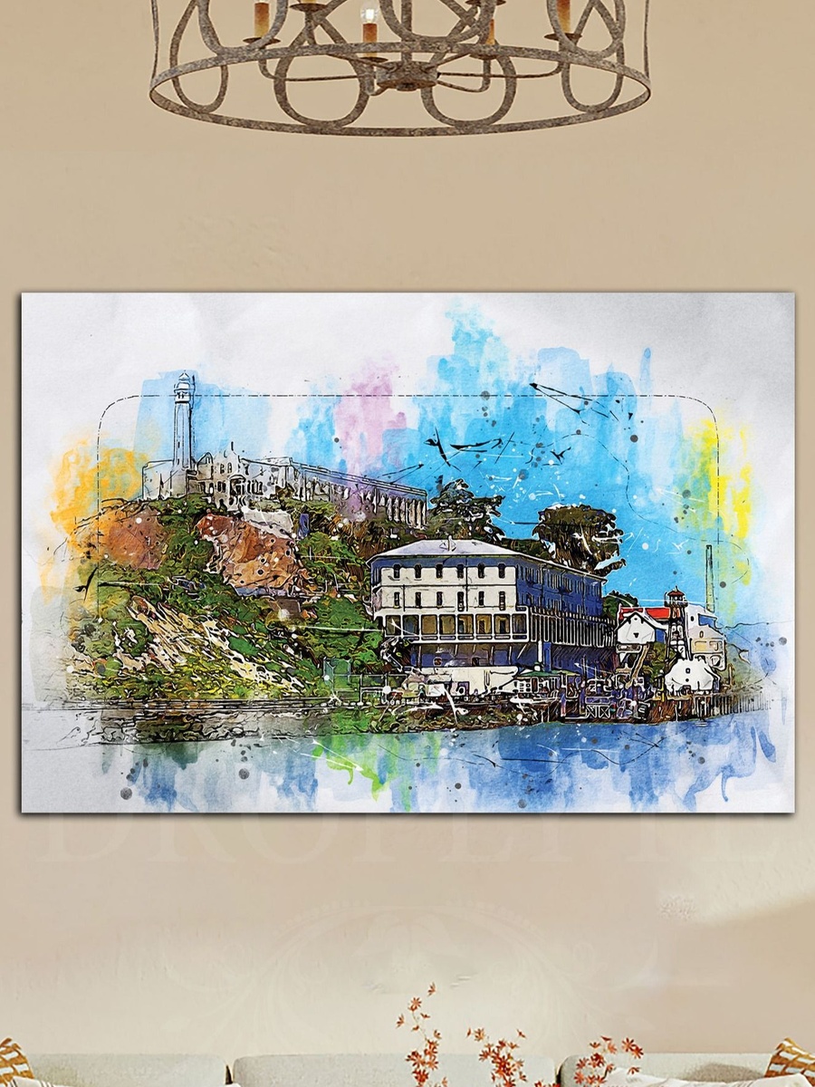 Beautiful Building Painting Decorative Wall Art, 60cm x 40cm