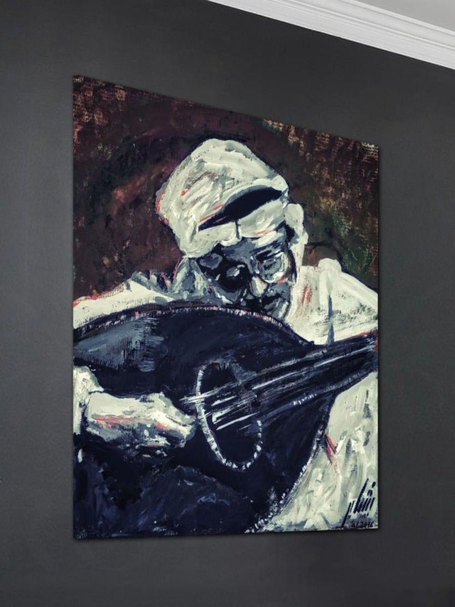 Rucatto Oil Painting Arabic Music Art Wall Decor 40cm x 60cm