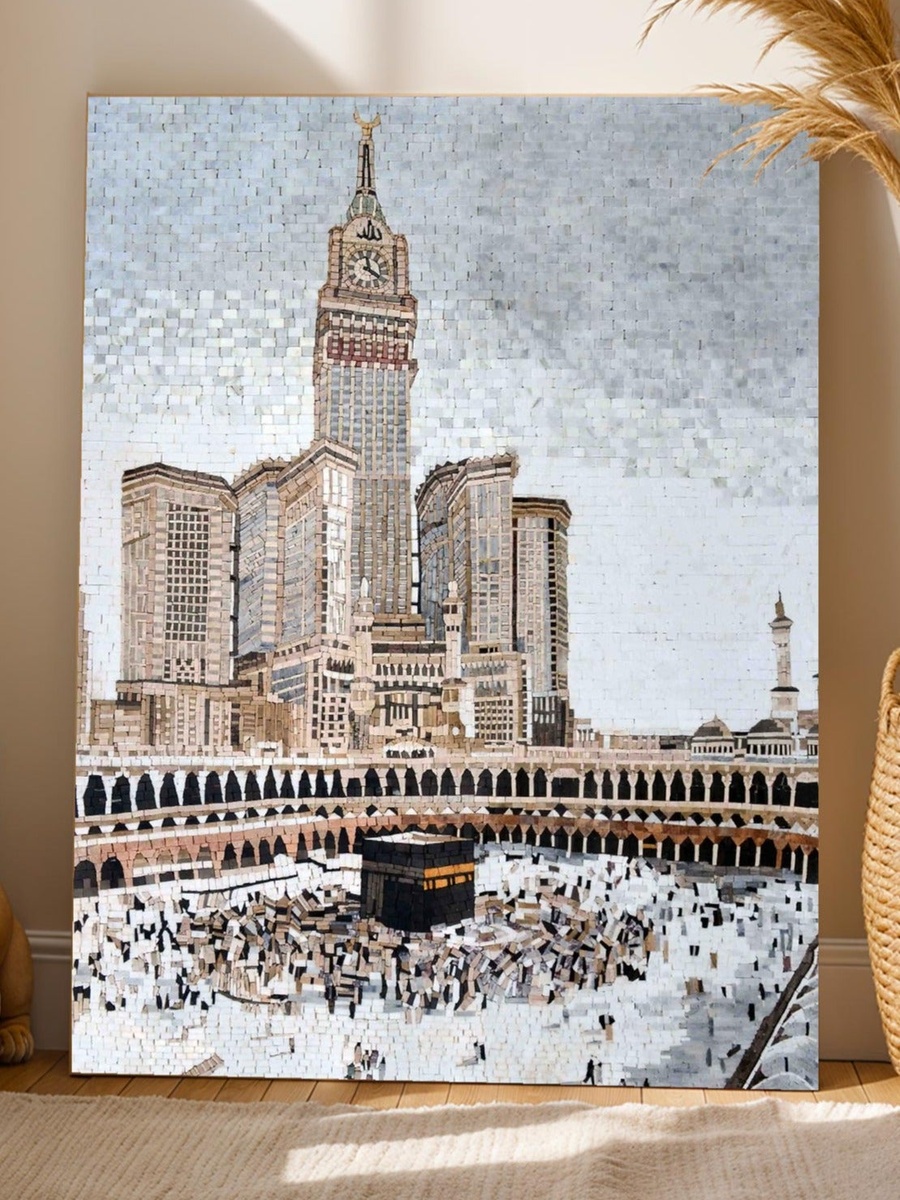 لوحة فنية جدارية للخط الإسلامي بإطار، 40 سم × 60 سم