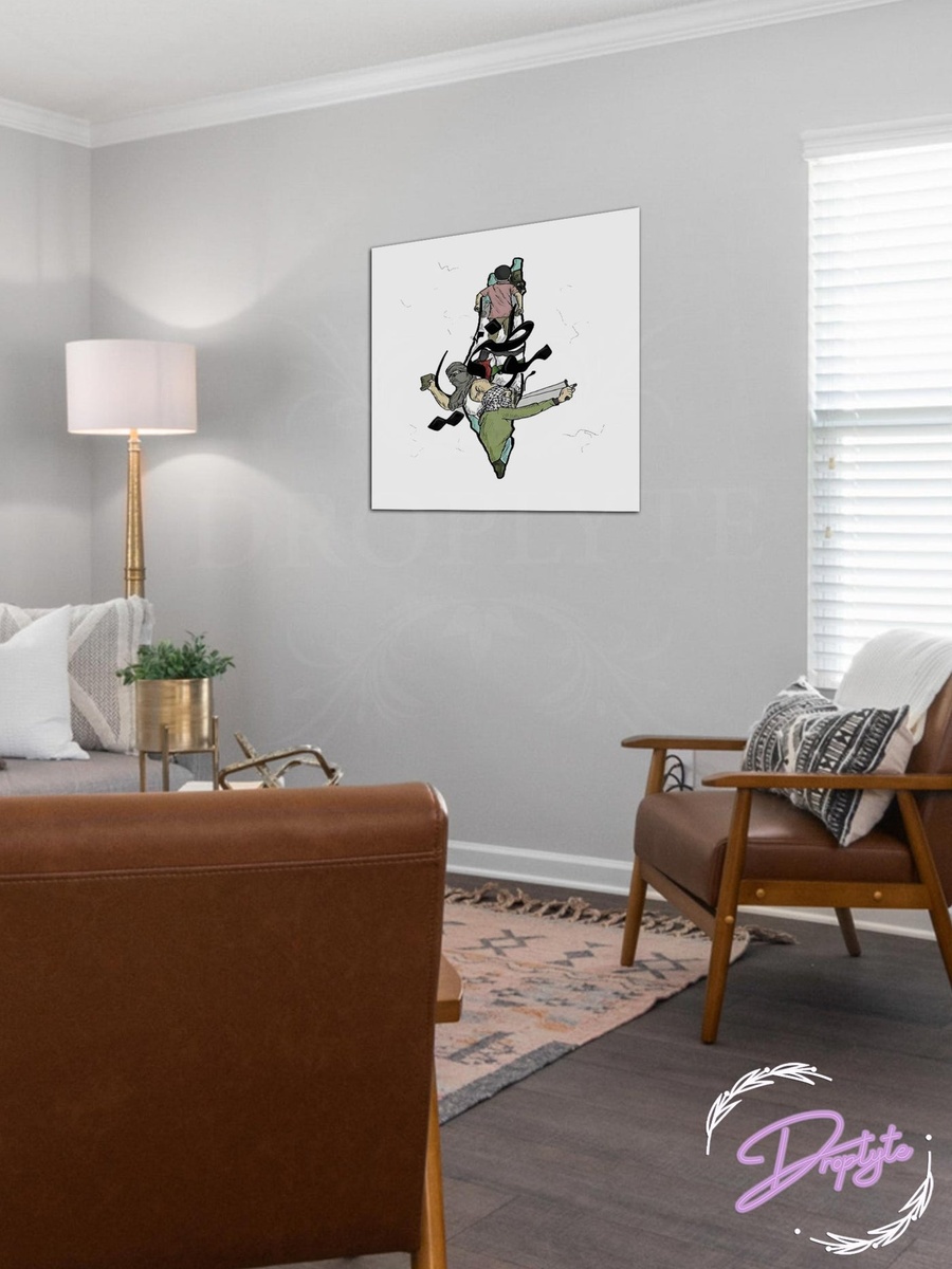 Save Gaza Palestine Freedom Map Decorative Wall Art, 30cm x 30cm