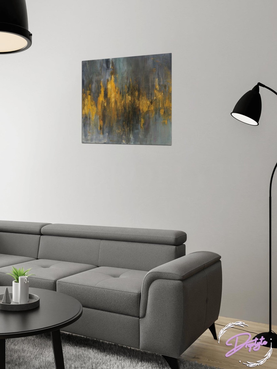 لوحة جدارية ديكورية لرسم تجريدي متعدد الألوان، 50 سم × 50 سم