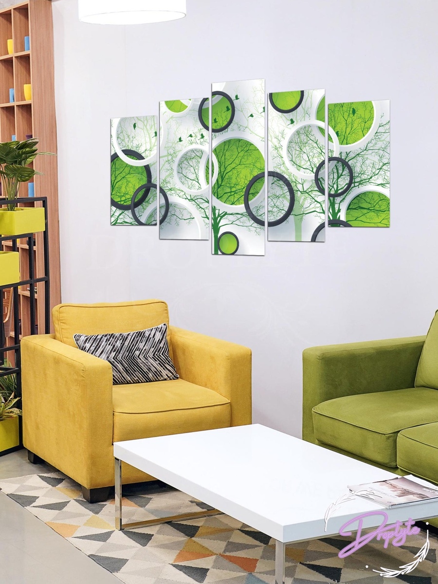 5-Piece Beautiful Rings Wall Art