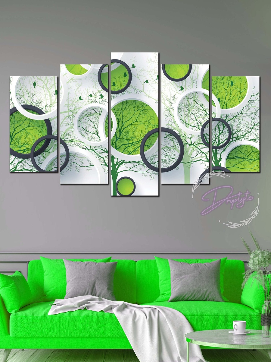 5-Piece Beautiful Rings Wall Art