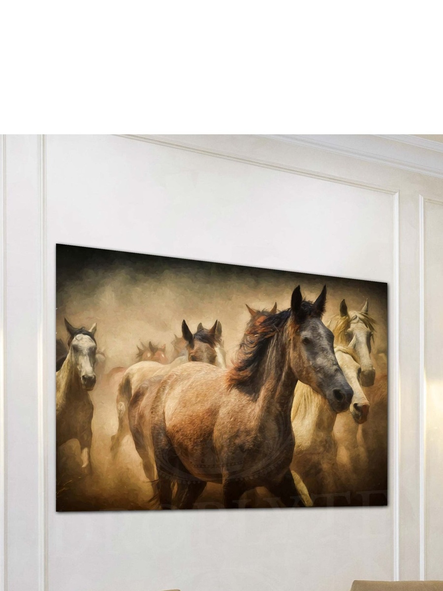 لوحة جدارية ديكورية لرسم خيول جذابة، 60 سم × 40 سم