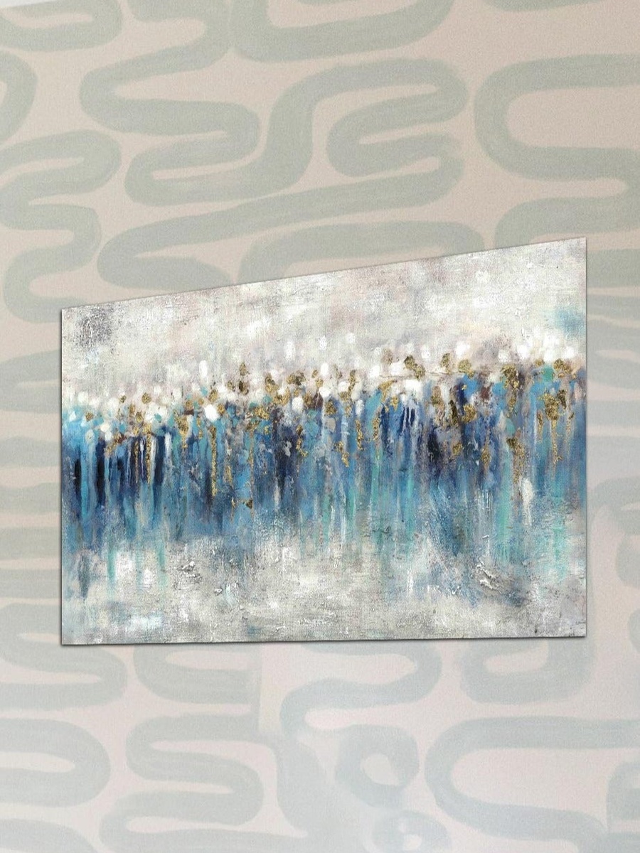 لوحة جدارية ديكورية لرسم تجريدي متعدد الألوان، 60 سم × 40 سم