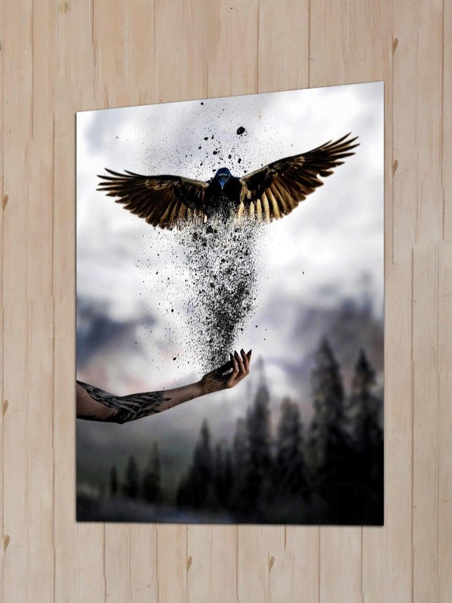 Rebirth Poster Raven Decorative Wall Art, 40cm x 60cm
