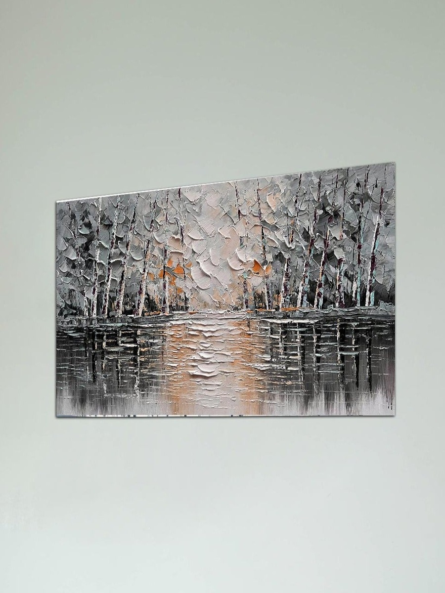 لوحة جدارية ديكورية لرسم تجريدي لأشجار متعددة الألوان، 60 سم × 40 سم