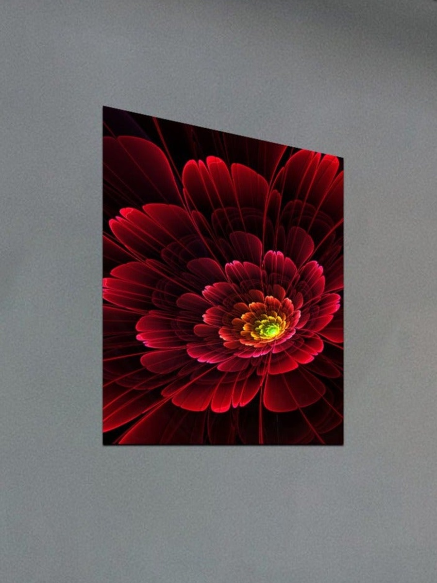 لوحة جدارية ديكورية لرسم رقمي لزهرة حمراء، 30 سم × 40 سم